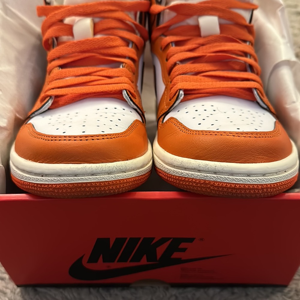 Nike SNKRS Air Jordan 1 Retro High OG in orange and brown, sz 6.5, worn once! - Picture 4 of 8
